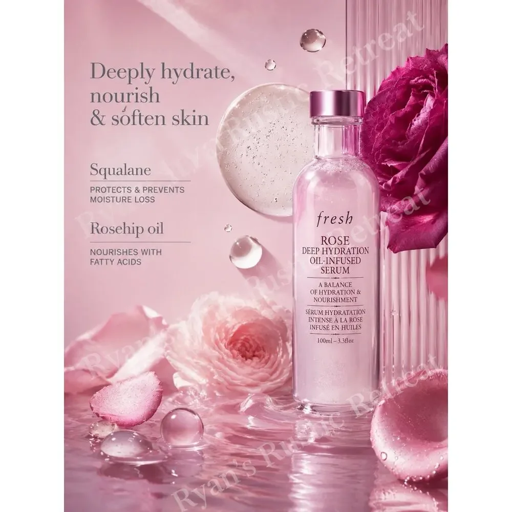 fresh - Rose Deep Hydration Oil-Infused Serum 3.3 fl oz/ 100 mL - New, No Box